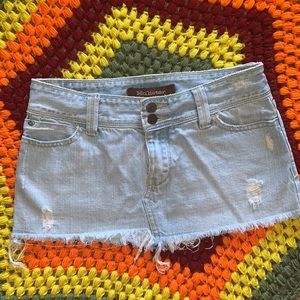 Hollister mini cutoff Jean skirt